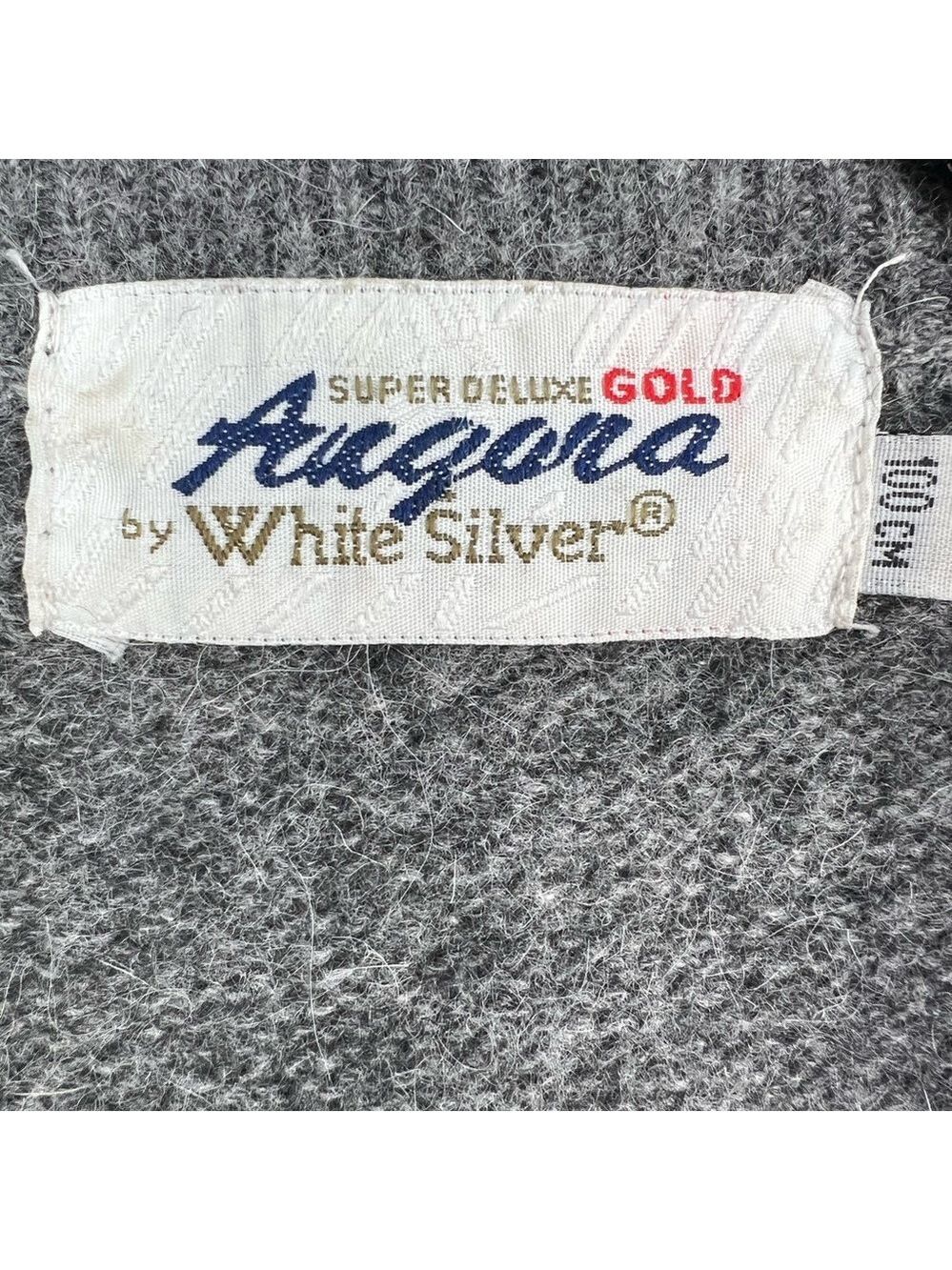 Vintage 80s oversized boxy wooly abstract argyle v neck pull over grandpa vest - Picture 12 of 12